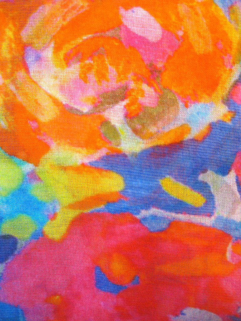 Bomuld / silke tørklæde med blomsterprint. Skønt sommer tørklæde. samarkanddk