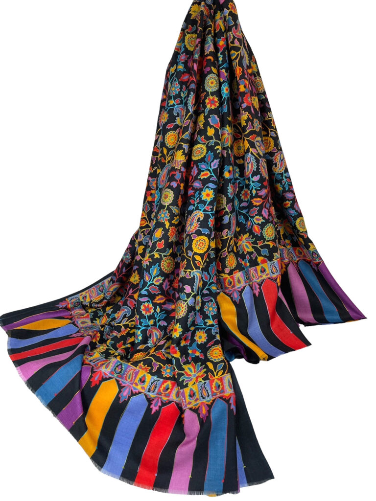 stort sort sjal pashmina 