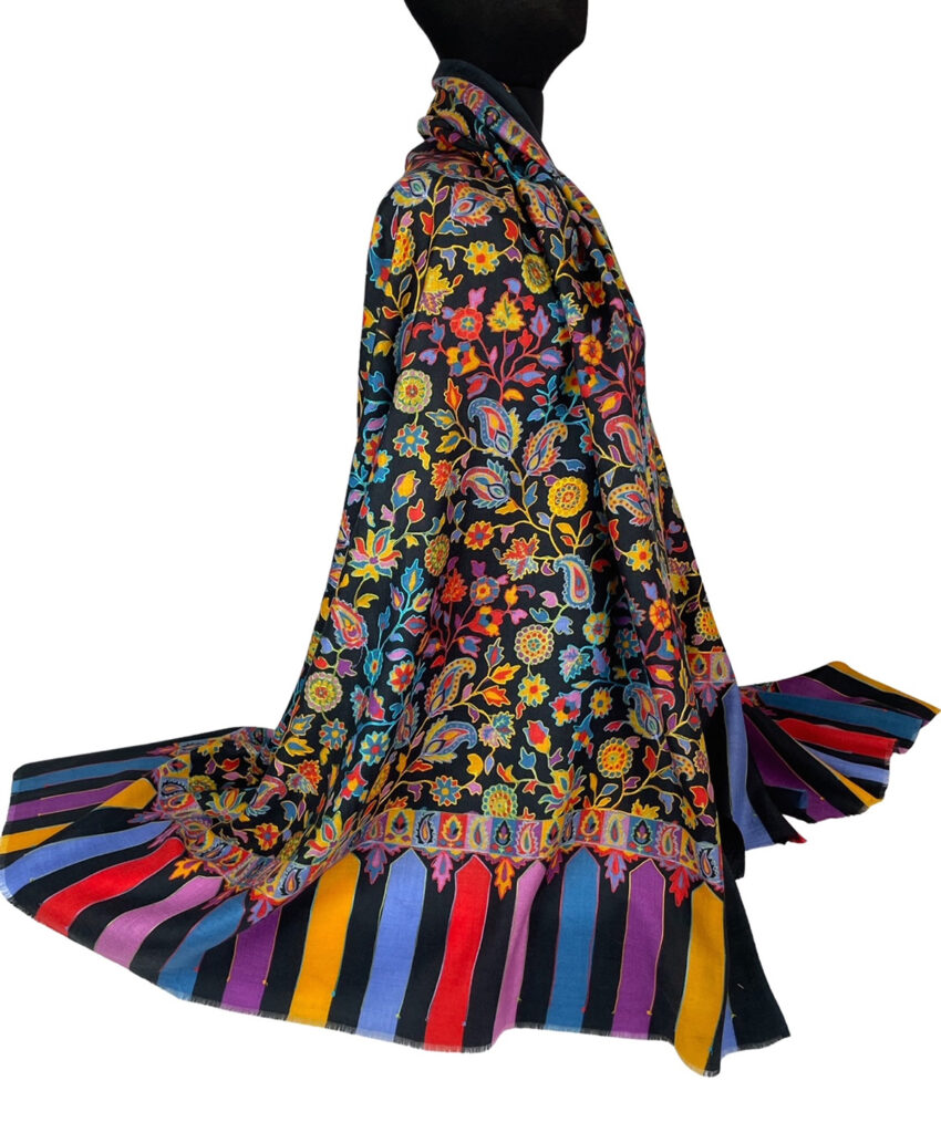 stort sort sjal pashmina